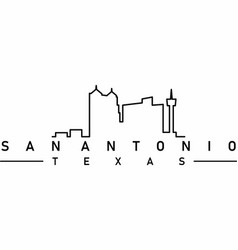 San Antonio City Skyline Texas Art