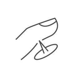 Finger Tingling Line Outline Icon