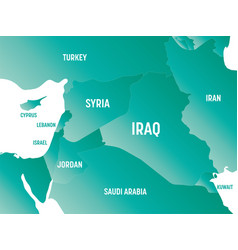 Middle East Detailed Political Map With Lables