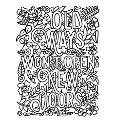 Old Ways Motivational Quote Coloring Page