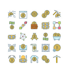 Blockchain Icons Set