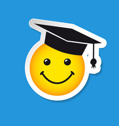 Graduating Smile Emoji Paper