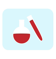 Medical Test Tube With Blood Laboratory Flask