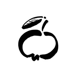 Apple Sketch Icon Isolated On Background