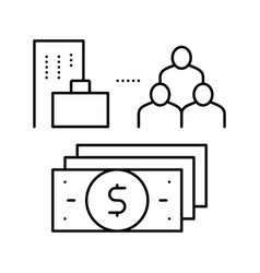 Business And Employees Benefits Line Icon