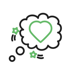 Heart Thinking Bubble Icon Image