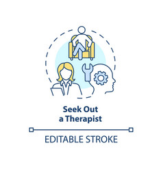 Seek Out Therapist Concept Icon