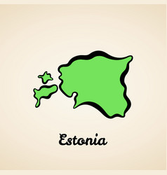 Estonia - Outline Map