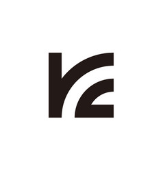 Letter R And C Curve Geometric Symbol Simple Logo