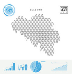 Belgium People Icon Map Stylized Silhouette