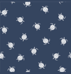 Cute Hand Drawn Turtle Seamless Pattern