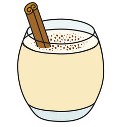 Eggnog Or Egg Milk Punch Cocktail Stylish Hand