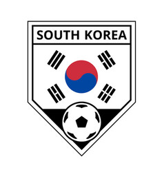 South Korea Angled Team Badge For Football