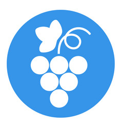 Bunch Of Grapes With Leaf Glyph Icon Graph