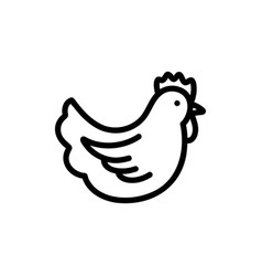 Chicken Doodle Icon Color Line