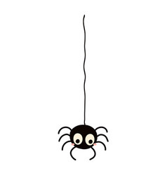 Cute Funny Spider Hanging On Thread Halloween