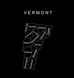 Vermont State Map Silhouette