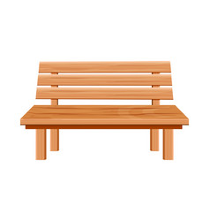 Wooden Park Bench Garden Furniture In Cartoon