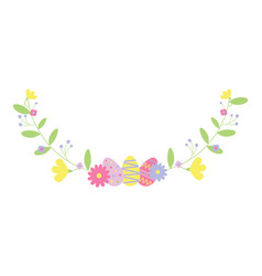 Easter Eggs And Flowers Border Frame