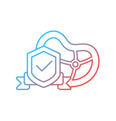 Food Safety Gradient Linear Icon