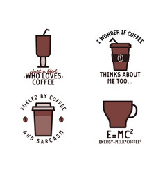 Emblems With Various Coffee Cups