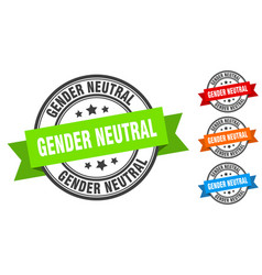 Gender Neutral Stamp Round Band Sign Set Label