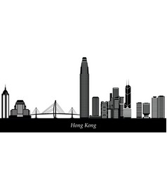 Hong Kong City Skyline With Text