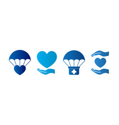 Humanitarian Aid Isolated Icon Set