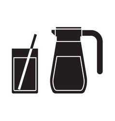 Juice Jug And Mug Outline Icon