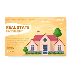 Real Estate Investment Landing Page Template Flat