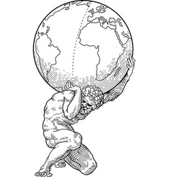 Atlantean Holding The Globe On His Shoulders