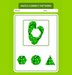 Match Pattern Game With Flip Flop Worksheet