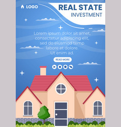 Real Estate Investment Flyer Template Flat Design