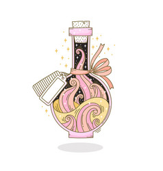 Hand Drawn Bottle With Magic Potion