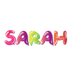 Sarah Written With Alphabet Balloons