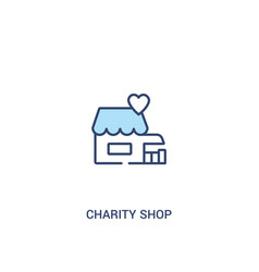 Charity Shop Concept 2 Colored Icon Simple Line