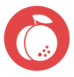 Peach Glyph Icon Graph Symbol For Food And Drinks