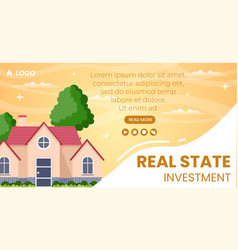 Real Estate Investment Post Template Flat Design