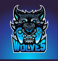 Wolf Bite Joypad Mascot Logo