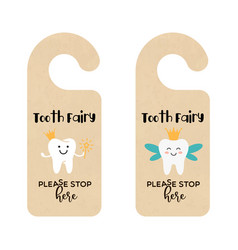 Craft Paper Door Hanger Template For The Tooth