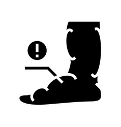 Leg Edema Critical Health Problem Glyph Icon