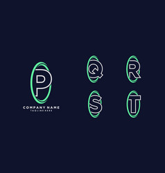 Letter Alphabet P Q R S T Logo Design With Icon