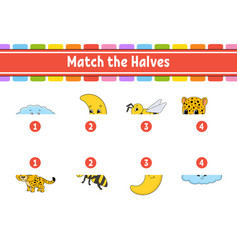 Match The Halves Education Developing Worksheet