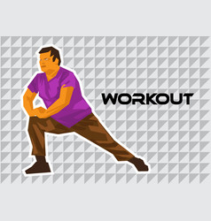 Overweight Man Exercising Tile