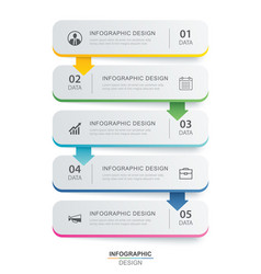 5 Data Infographics Timeline Tab Paper Index