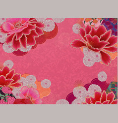 Fluorescent Pink Floral Background