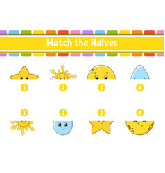 Match The Halves Education Developing Worksheet