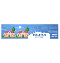 Real Estate Investment Banner Template Flat