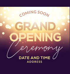 Grand Opening Ceremony Poster Concept Invitation