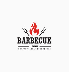 Hot Bbq Grill Logo Templates Or Barbecue